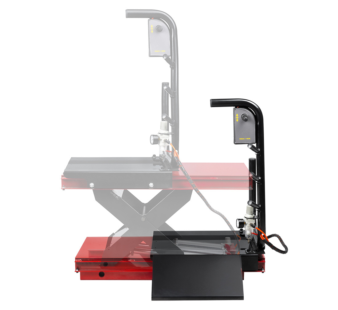 Airoperated wheel lift for wheel balancers P.H.U. SZCZEPAN