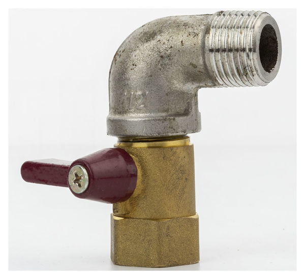 Ball valve with elbow 1/2" nipple REDATS D200