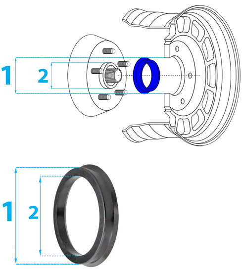 Centering ring 57,1/54,1 - no 1