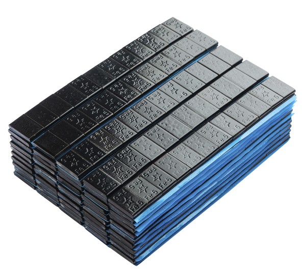 Fivestars adhesive weights - Edgy BLACK - 12x5g - 50 strips