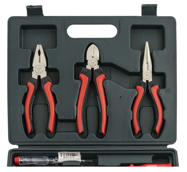 Insulated screwdrivers flat/transverse + pliers Mannesmann 11el.