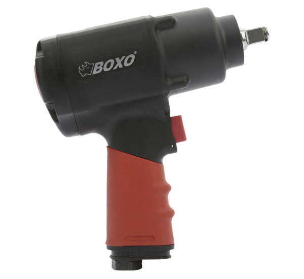 KIT Pneumatic Impact wrench for tyres BOXO 1356Nm Black&Red 1/2"" + 1/4"" plug connector