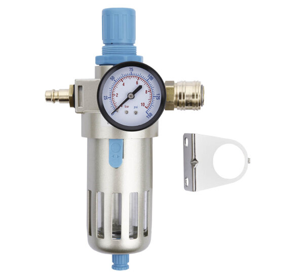 KIT Regulator with pressure gauge Air water separator REDATS filter P-710 1/2" STD + plug + quick coupling