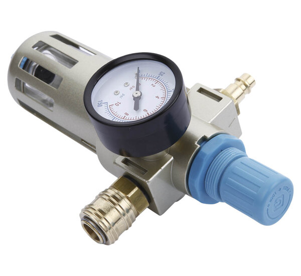 KIT Regulator with pressure gauge Air water separator REDATS filter P-710 1/2" STD + plug + quick coupling