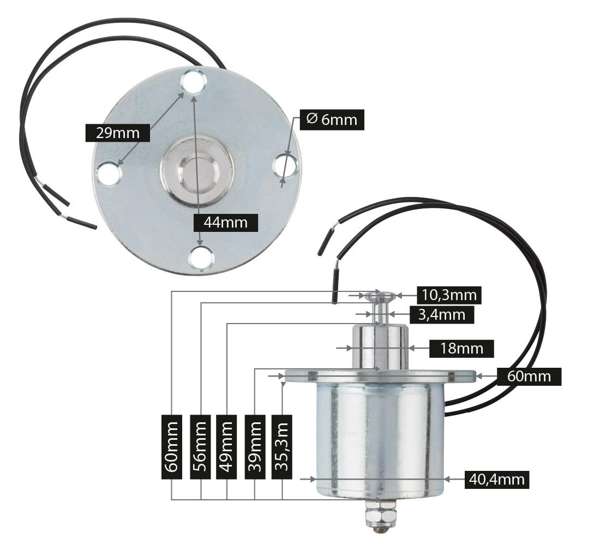 Locking electromagnet for 2-post-lift L-220