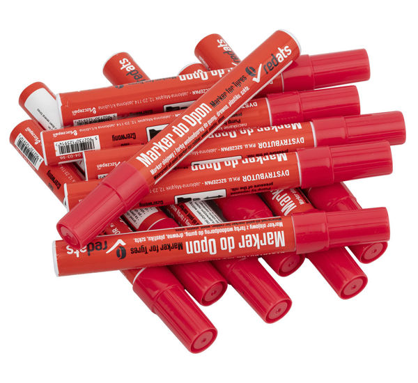 Oil marker for tires REDATS- red - 12 pcs