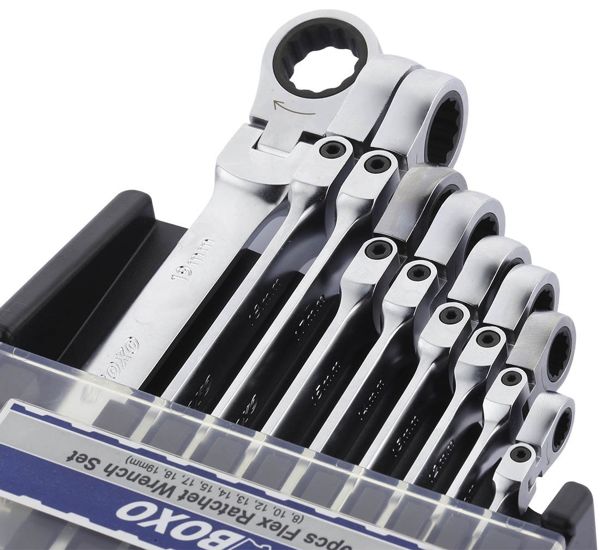 Ring-ended spanners - BOXO, 8-19mm 9 pcs