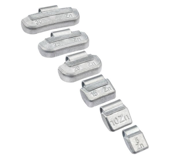 SET 600pcs. Zinc Counterweights to FIVESTARS steel rims 5-30g