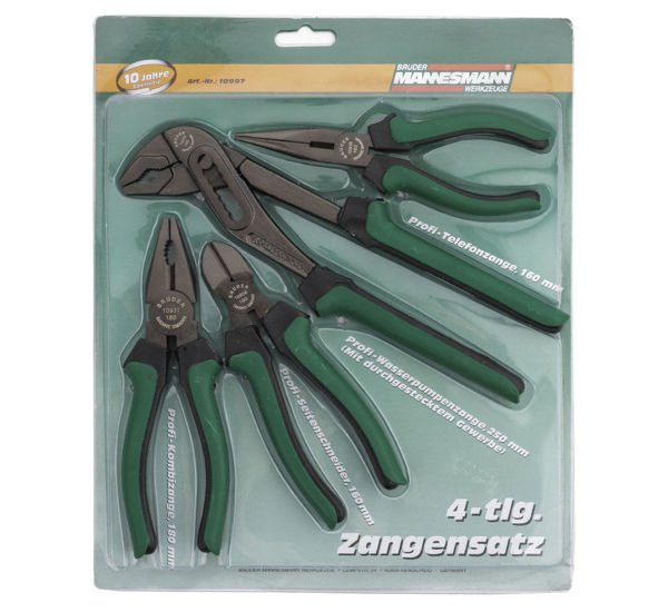 Set of pliers 4el. Mannesmann: cutters, adjustable, combiners, elongated