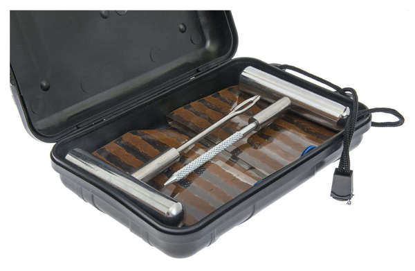 Set of tyre repair ropes in a case - black