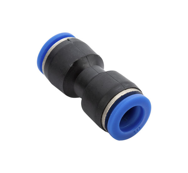 Straight plug connector for hose 10mm pass-through