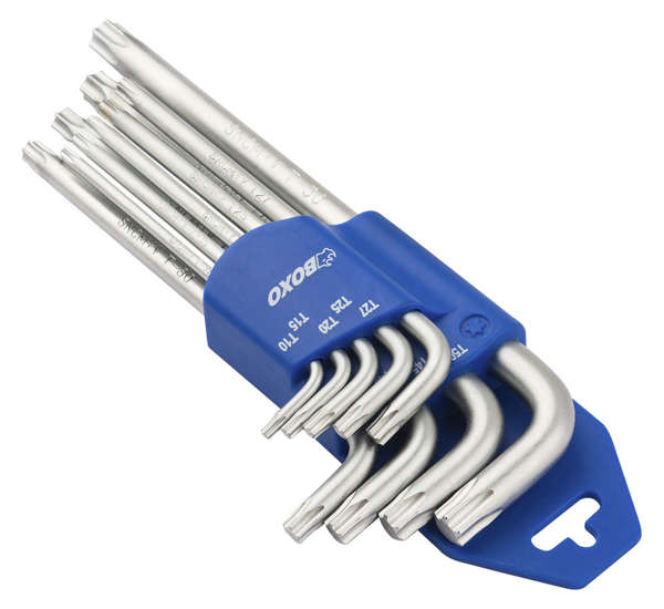 Torx keys set 9pcs L-type 175mm BOXO