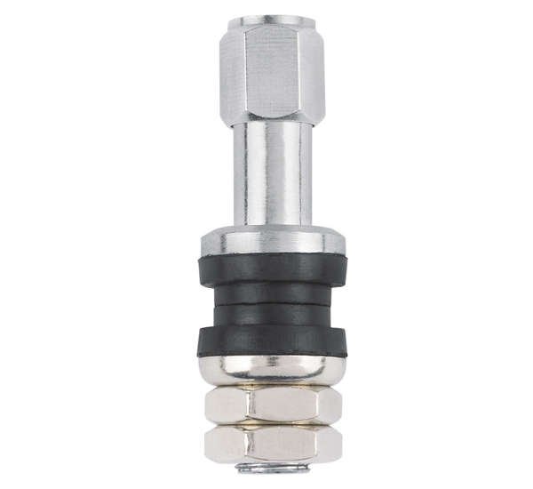 Tubeless valve for motorcycle tyres chrome-plated TR 43E