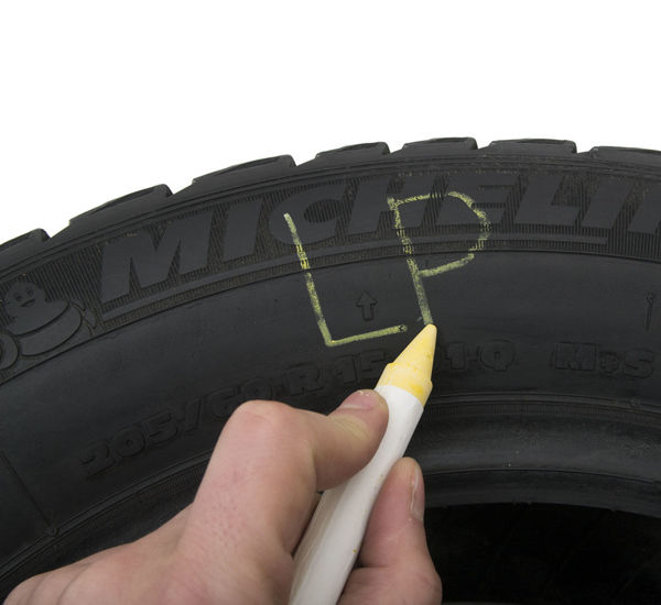 Tyre chalk, REDATS marker waxed - yellow 