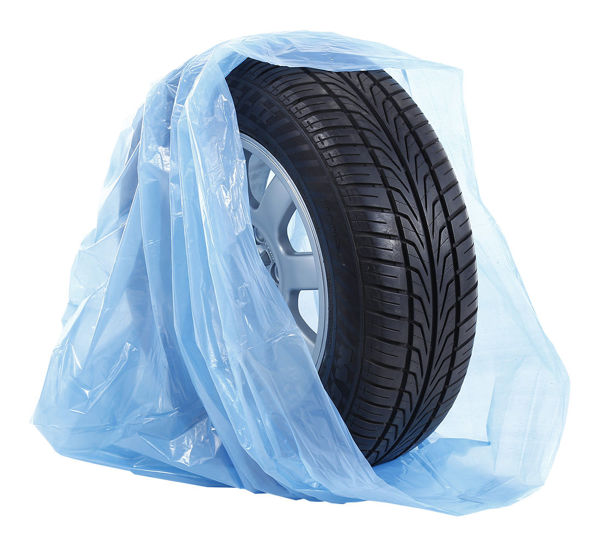 Tyre store bags, blue - 10 pcs