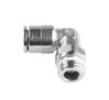 Metal angular plug connector for 8mm hose 1/4" thread Camozzi