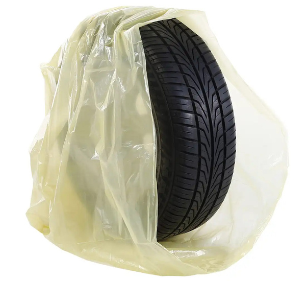 Tire bag yellow 62cm - 100 pcs.