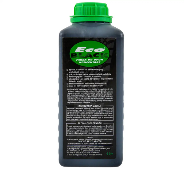 Black tyre paint ECO BLACK black concentrate 1L