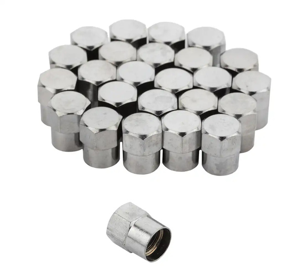 Valve caps, nickel-plated 25 pcs.