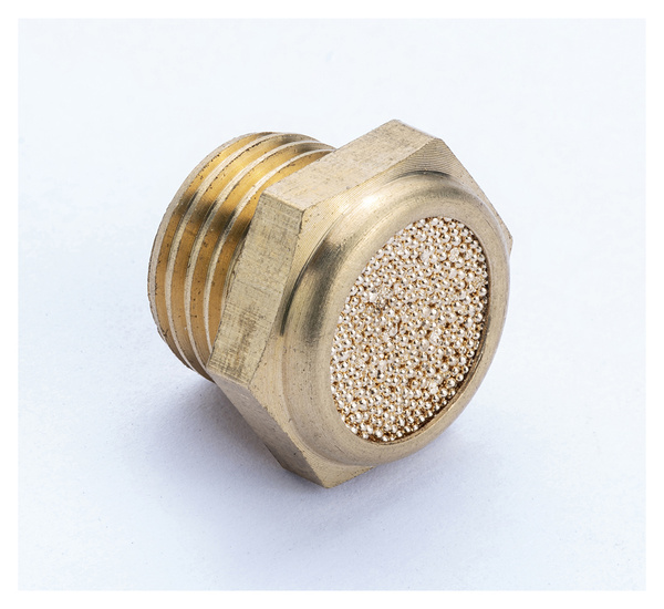 Air silencer metal external thread 1/4 inch