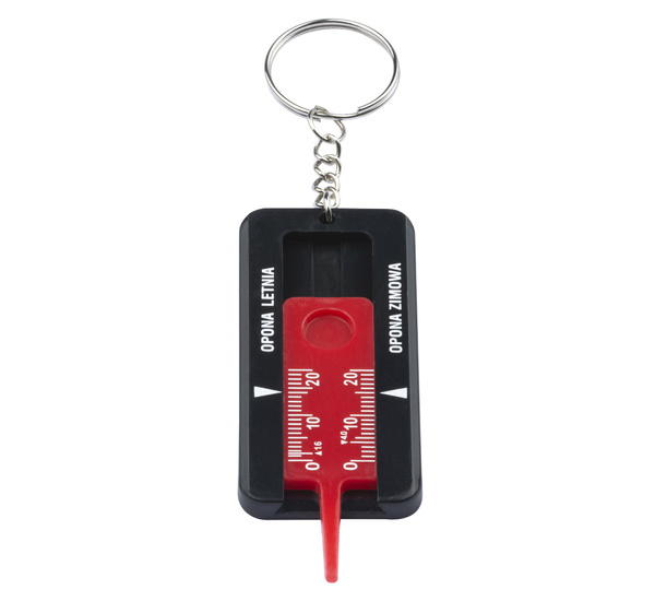 Tire Tread Depth Gauge Keychain – Black