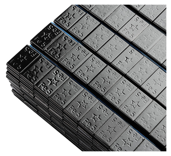 Fivestars adhesive weights - Edgy BLACK - 12x5g - 50 strips