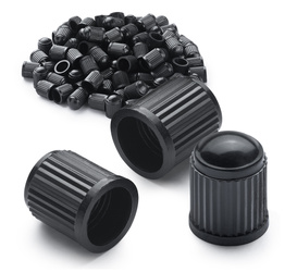 Valve caps - black - 100 pcs