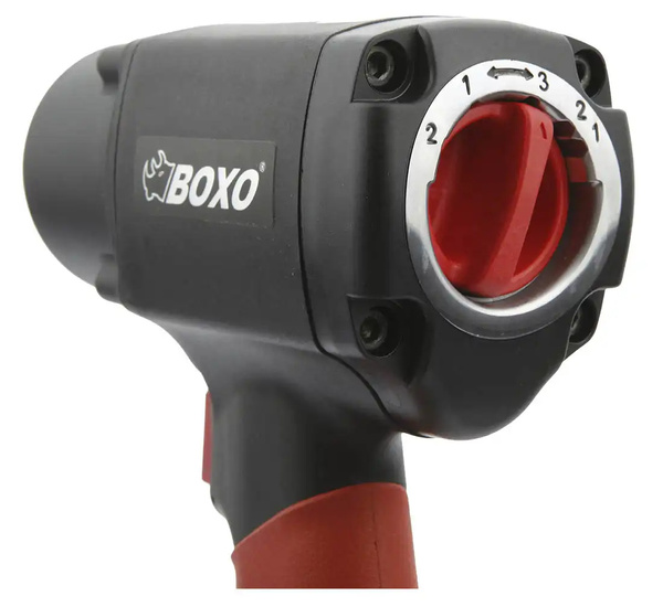 KIT Pneumatic Impact wrench for tyres BOXO 1356Nm Black&Red 1/2"" + 1/4"" plug connector