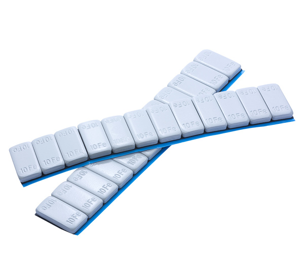 Coated FE Stick-on Weights with Wide Tape SUV 10g - 50 Strips REDATS