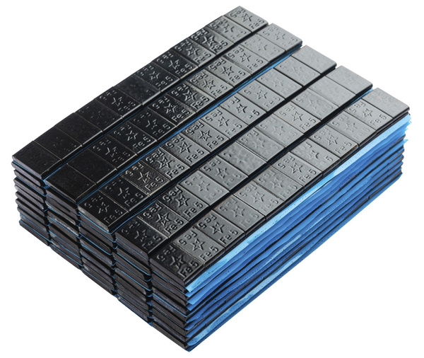 Fivestars adhesive weights - Edgy BLACK - 12x5g - 50 strips