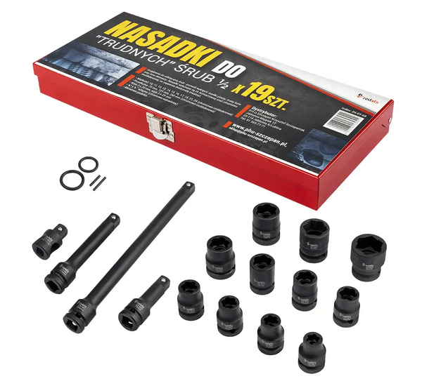 Impact adaptor set - 19 pcs