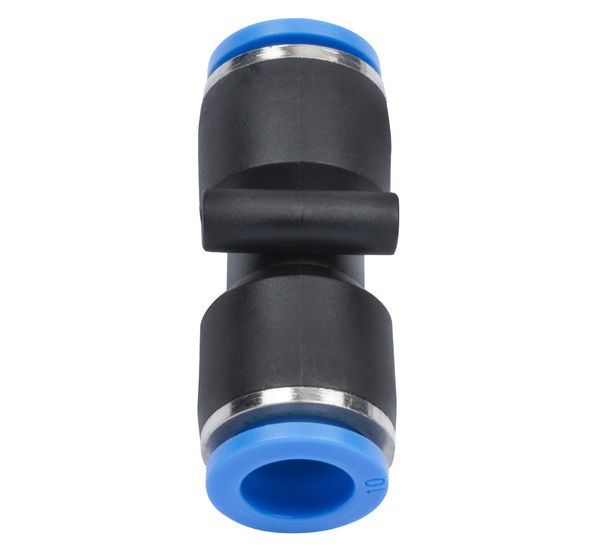 Straight plug connector for hose 10mm pass-through