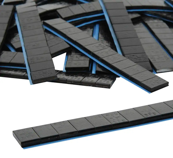 Fivestars adhesive weights - Edgy BLACK - 12x5g - 400 strips