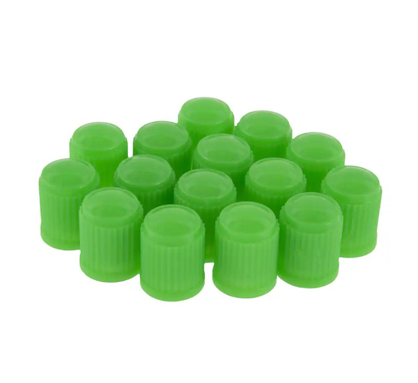 Valve caps - green - 100 pcs