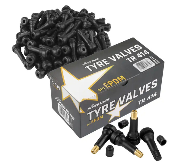 Black valve TR 414 - 100 pcs FS PRO EPDM