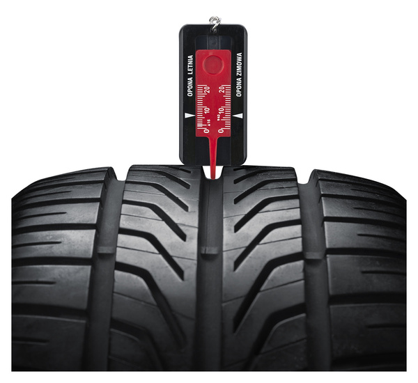 Tire Tread Depth Gauge Keychain – Black