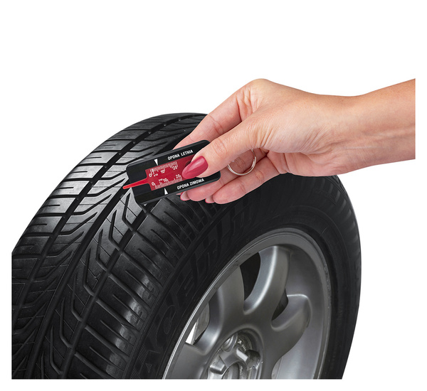 Tire Tread Depth Gauge Keychain – Black