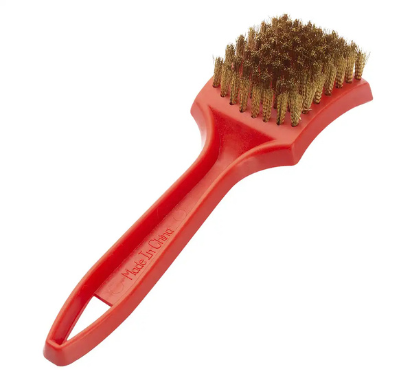 Brass wire brush for rims and tyres