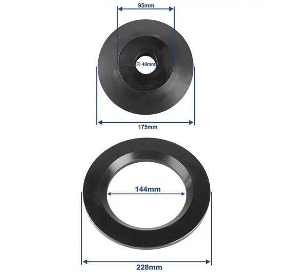 Centering cone for buses + distance fi 40mm REDATS 95-175mm