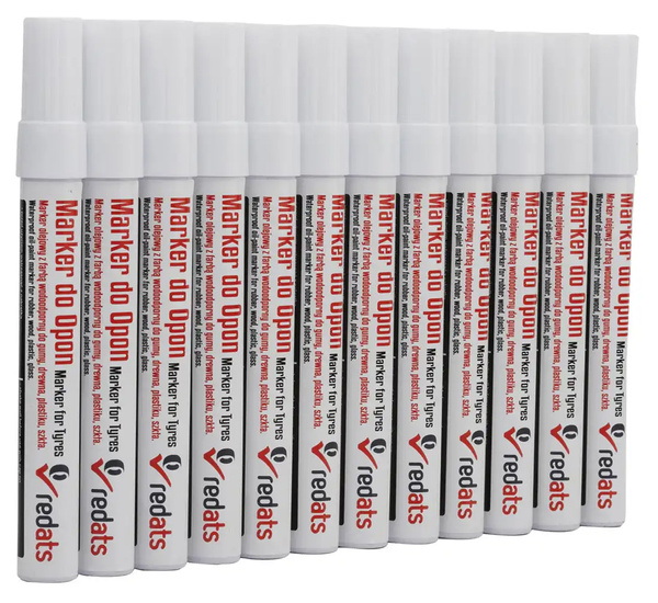 Oil marker for tires REDATS- white - 12 pcs