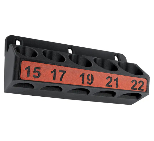 Socket cap holder 15, 17, 19, 21, 22