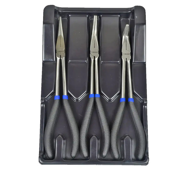 Elongated pliers set 3el BOXO straight, bent, round