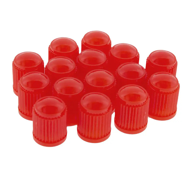 Valve caps - red - 100 pcs