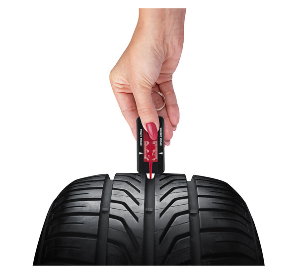 Tire Tread Depth Gauge Keychain – Black