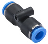 Straight plug connector for 6mm hose pass-through