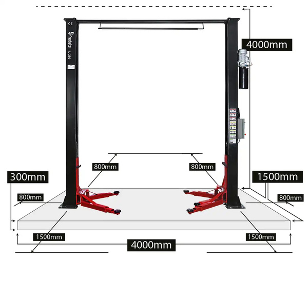Automatic two post lift 4T - REDATS L-260