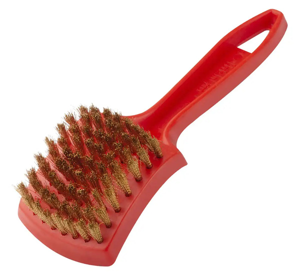 Brass wire brush for rims and tyres