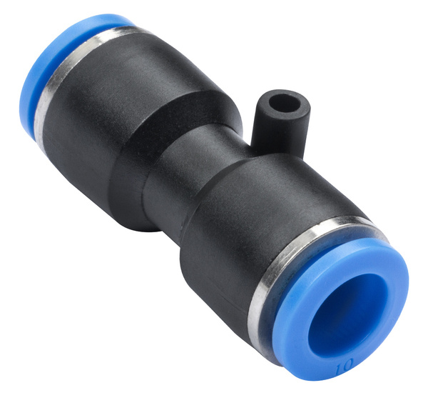 Straight plug connector for hose 10mm pass-through