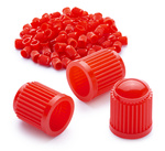 Valve caps - red - 100 pcs