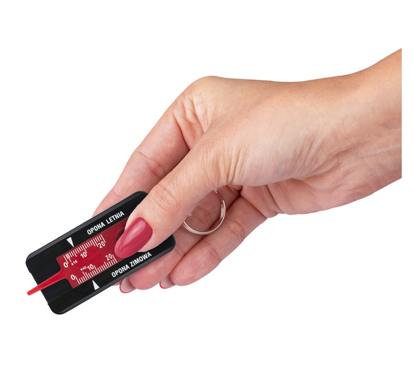 Tire Tread Depth Gauge Keychain – Black